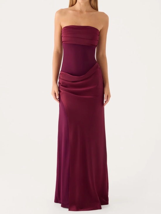 Peppermayo Dresses & Skirts - Peppermayo Strapless Plum Maxi Dress